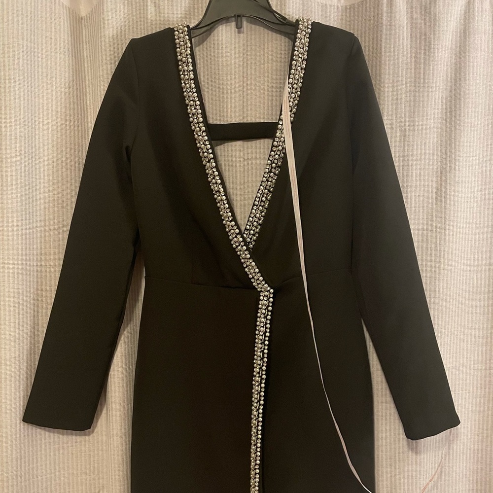 Peace + Love pearl collar blazer dress